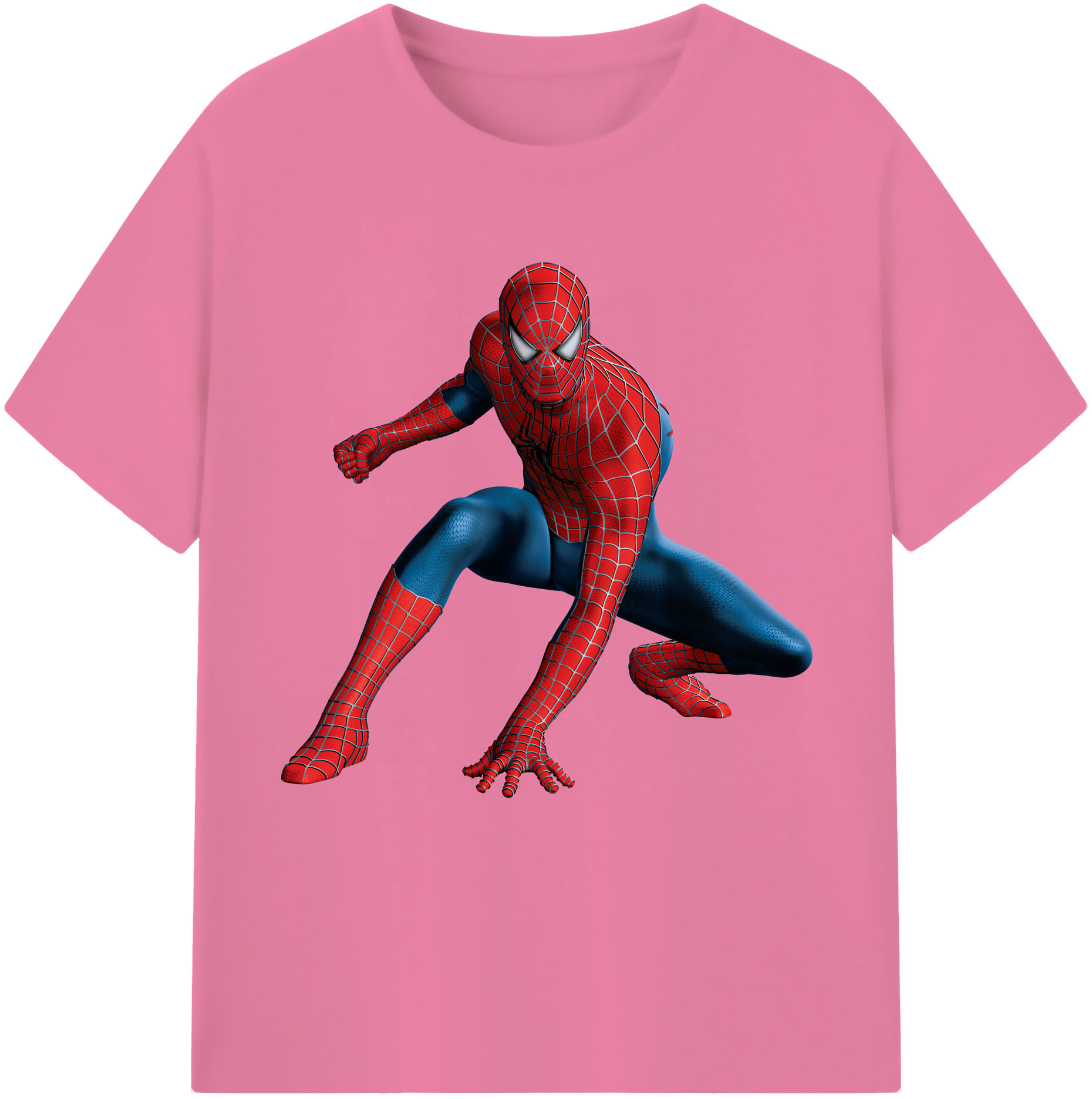 （画像用） Spider Man スパイダーマン 綿100％半袖Tシャツ（フロントプリント）